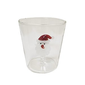 COPO NATALOINO NOEL EM VIDRO BOROSSILICATO SANTA 9CM