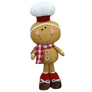 BONECO GINGER DECORATIVO COM CACHECOL EM PE - 37CM