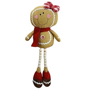 BONECA GINFER DECORATIVO SENTADA COM CACHECOL - 40CM