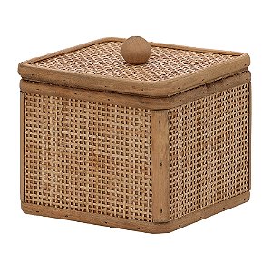 CAIXA EM RATTAN NATURAL MART 14CM