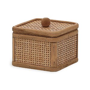 CAIXA EM RATTAN NATURAL MART 10CM