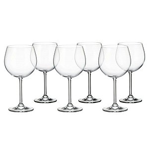 JOGO DE 6 TAÇAS DE CRISTAL BURGUNDY GASTRO 570ML BOHEMIA
