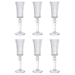 JOGO 6 TAÇAS DE CHAMAPANHE VIDRO GRAFFIATO 150ML HAUSKRAFT