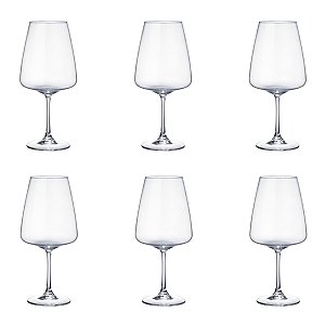 JOGO DE 6 TAÇAS DE CRISTAL DE VINHO CORVUS 750ML BOHEMIA