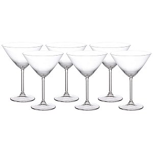 JOGO DE 6 TAÇAS EM CRISTAL MARTINI GASTRO 280ML BOHEMIA