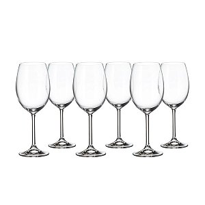 JOGO DE 6 TAÇAS DE CRISTAL TINTO GASTRO 450ML BOHEMIA