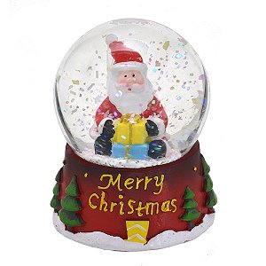 GLOBO DE AGUA NATALINO PAPAI NOEL EM RESINA 8CM
