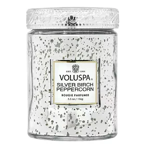 MINI VOLUSPA VELA POTE VIDRO 50H SILVER BIRCH PEPPERCORN 156G