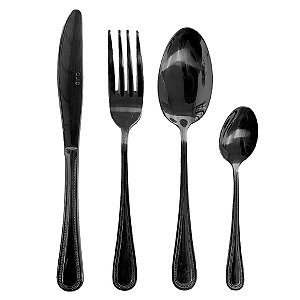 FAQUEIRO 24 PCS ACO INOX SICILIA BLACK MEK
