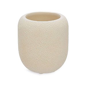 COPO PORTA ESCOVA DE DENTES EM CIMENTO OFF WHITE MART 9CM