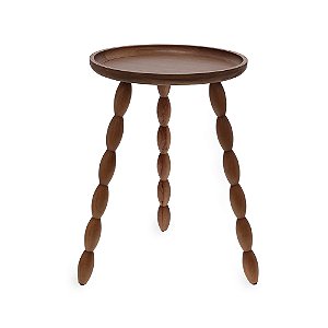 MESA DECORATIVA EM MADEIRA MARROM MART 57CM