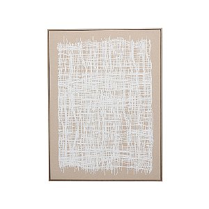 QUADRO EM LINHO OFF WHITE MART