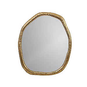 ESPELHO ORGÂNICO EM METAL DOURADO MART