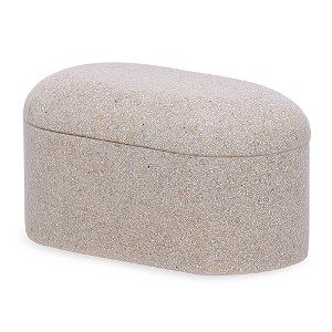 POTE COM TAMPA EM POLIRRESINA BEGE MART 17CM