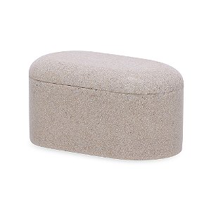 POTE COM TAMPA EM POLIRRESINA BEGE MART 13CM
