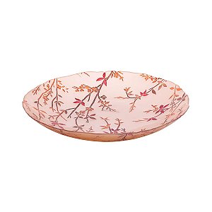 CENTRO DE MESA DE VIDRO FLOWER 40CM X 7,5CM WOLFF