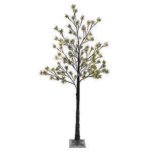 ARVORE COM 96 LEDS SEM PISCA BIVOLT MARROM 1,8M FLORARTE