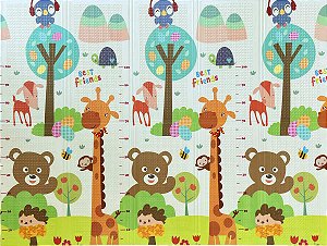 TAPETE KIDS DUPLA FACE CIDADE E FLORESTA 1,50 m x 2,00 m