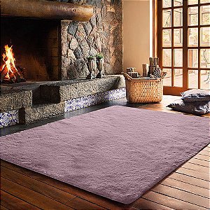 Tapete Para Sala Felpudo Melody Rosa 1,40x2,00m Jolitex