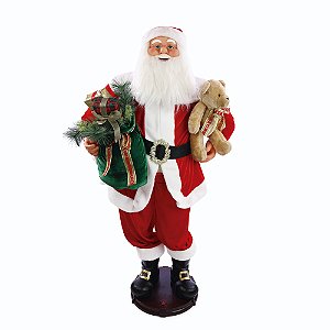 PAPAI NOEL CANTOR DECORATIVO EM PE C/SOM MOV 150cm BIVOLT