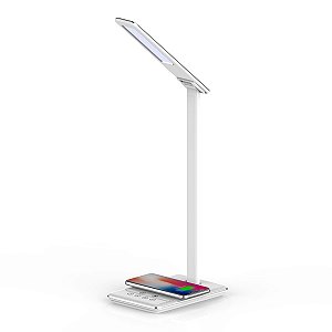 LUMINARIA LED COM CARREGADOR DE INDUÇAO ABS BRANCA GEONAV