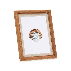 PORTA-RETRATOS EM MADEIRA E LINHO - 15X20 MARROM MART