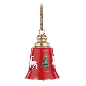 ENFEITE NATALINO SINO VERMELHO E DOURADO 26CM 1 UN