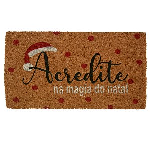 CAPACHO NATALINO ACREDITE EM FIBRA DE COCO 33X60CM