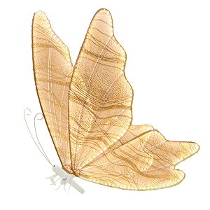 BORBOLETA DECOR 100V NA COR DOURADA COM GLITTER 80CM