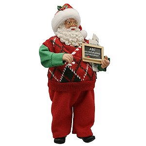 PAPAI NOEL COLECIONAVEL DECORATIVO PROFESSOR - 30CM
