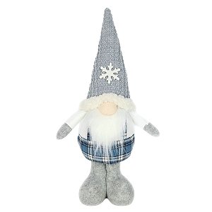 PAPAI NOEL DECORATIVO ESCANDINAVO CINZA - 43CM
