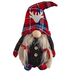 PAPAI NOEL DECORATIVO ESCANDINAVO COM LED - 38CM