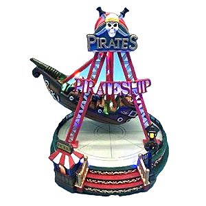 VILA NATALINA BARCO VIKING COM LED E MOVIMENTO - 25CM