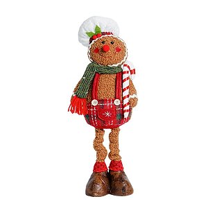 BONECO GINGER EM PE COM CACHECOL VERDE  43CM