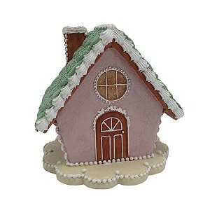 ENFEITE CASINHA DE BISCOITO DECOR NATALINA COM GLACE 12CM