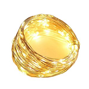 Cascata de 200 Leds - Br Quente 5m - 127v - Uso In/Ex