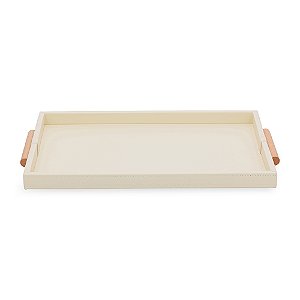 BANDEJA EM MDF COM REVESTIMENTO EM PU OFF WHITE MART 51,5cm