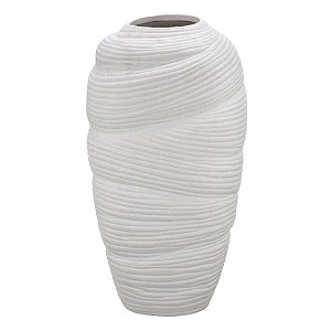 VASO DECORATIVO EM CERAMICA NA COR OFF WHITE 30,5CM