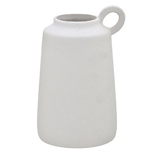 VASO JARRO DECORATIVO EM CERAMICA NA COR OFF WHITE 16,5CM