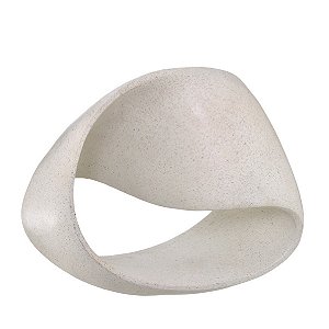 ESCULTURA ABSTRATA DECORATIVA RESINA COR OFF WHITE 21,5CM