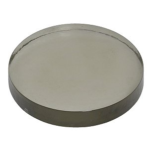BANDEJA REDONDA DECORATIVA EM VIDRO ESPELAHDO FUME 20CM