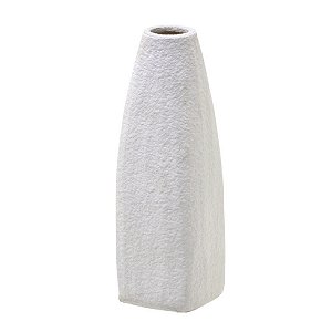VASO DECORATIVO EM PORCELANA NA COR BRANCO 21CM