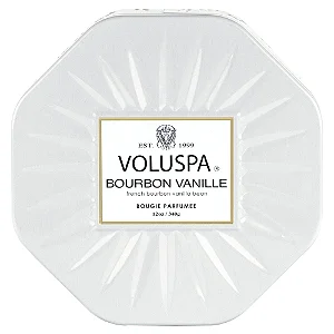 VELA VOLUSPA LATA OCTOGONAL 3 PAVIOS 50H BOURBON VANILLE
