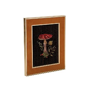 PORTA-RETRATOS EM VELUDO MARROM MART - 10X15cm