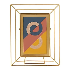 PORTA-RETRATOS EM METAL DOURADO MART 15X20
