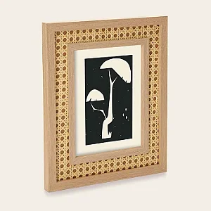 PORTA-RETRATOS EM MDF COM RATTAN NATURAL 20x25 MART
