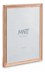 PORTA-RETRATOS EM METAL ROSE GOLD MART 20X25cm