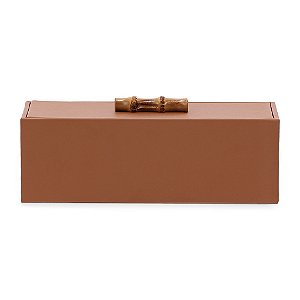 CAIXA EM MDF COM REVESTIMENTO EM PU CARAMELO MART 30cm