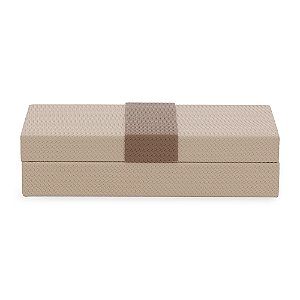 CAIXA EM MDF COM REVESTIMENTO EM PU MARROM MART 30cm