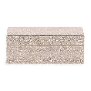CAIXA EM MDF COM REVESTIMENTO EM PU BEGE MART 23cm